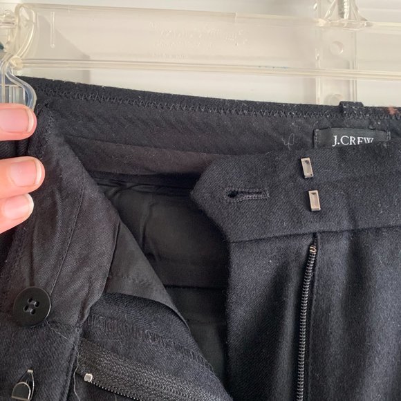 JCrew Cuffed Wool Cafe Capris Trousers Pants Unlined Sz 6 | OBO OFFERS WELCOME - Picture 5 of 7